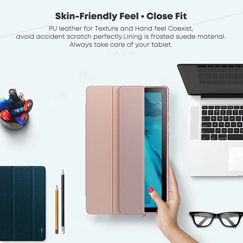 Husa Samsung Galaxy Tab A7 10.4 2020 T500/T505 Infiland Smart Stand - Roz