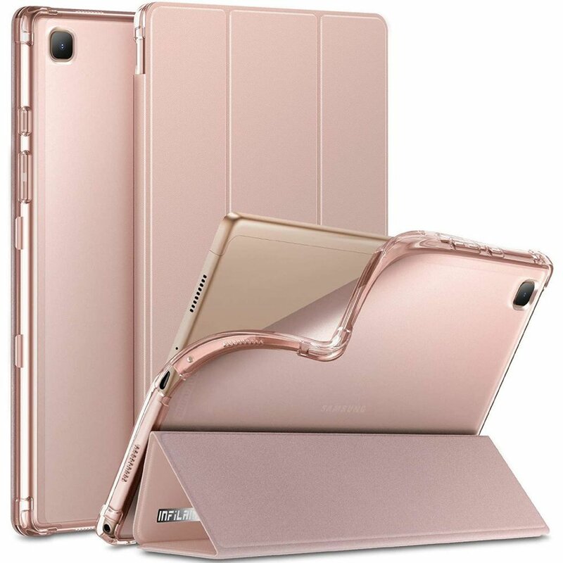 Husa Samsung Galaxy Tab A7 10.4 2020 T500/T505 Infiland Smart Stand - Roz