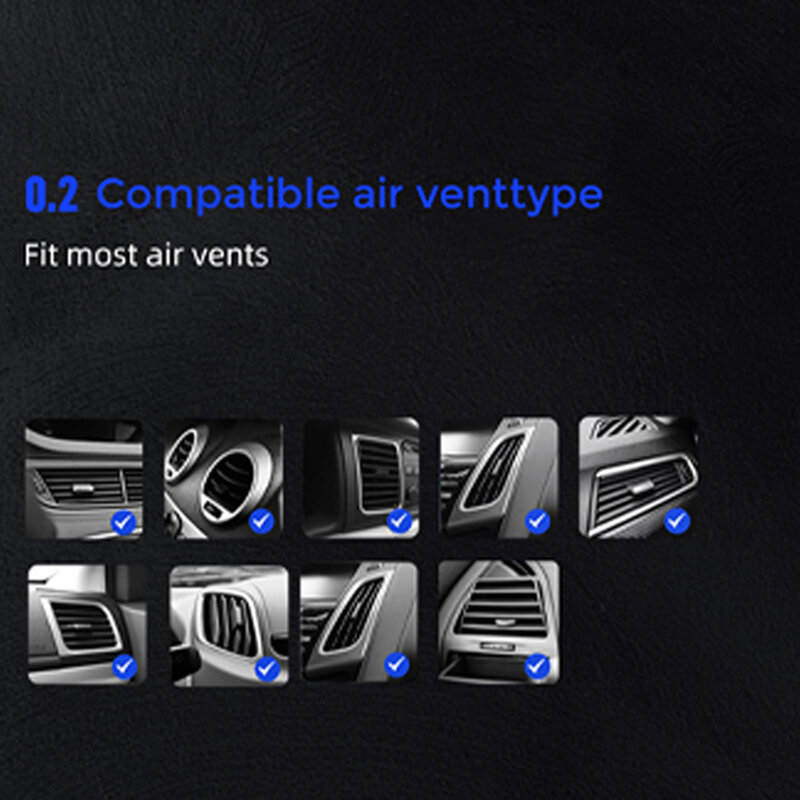 Suport auto incarcare wireless JoyRoom, prindere grila ventilatie, 15W, negru, JR-ZS219