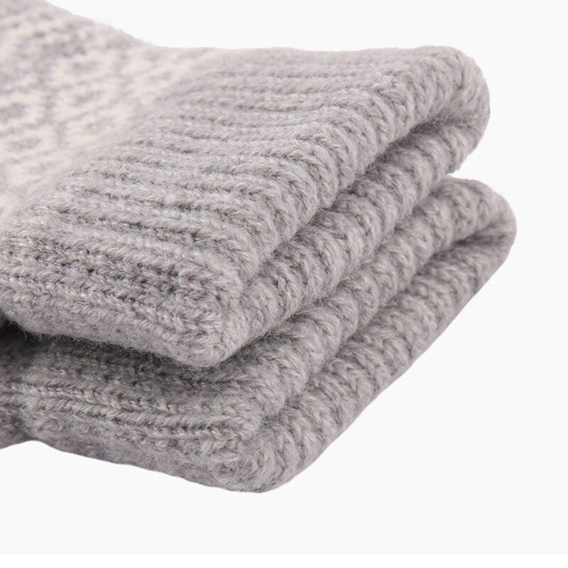 Manusi touchscreen dama Techsuit Knitting, lana, gri, ST0003