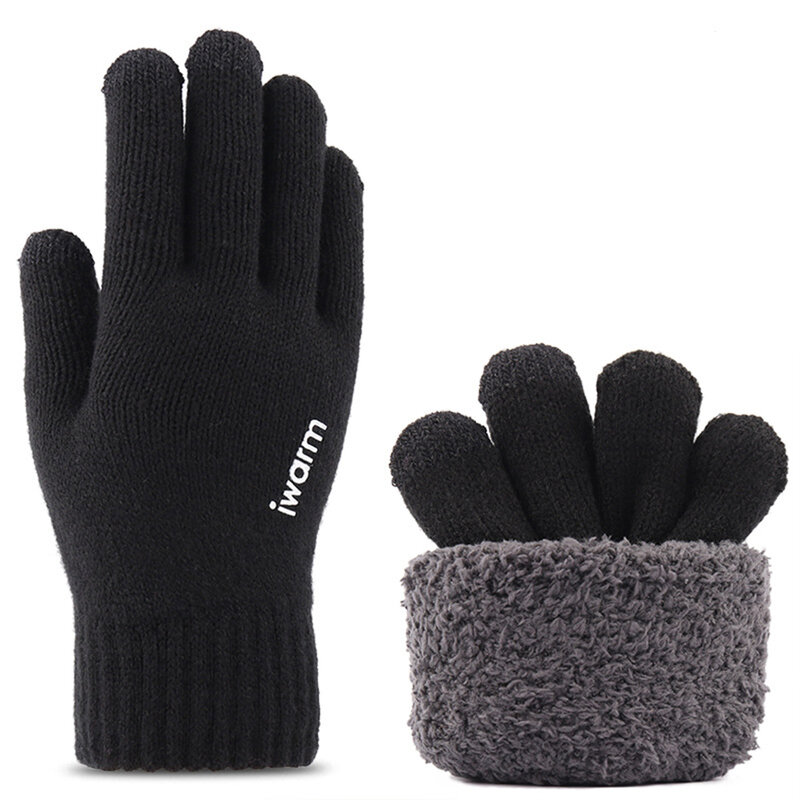Manusi touchscreen unisex iWarm, negru, ST0005