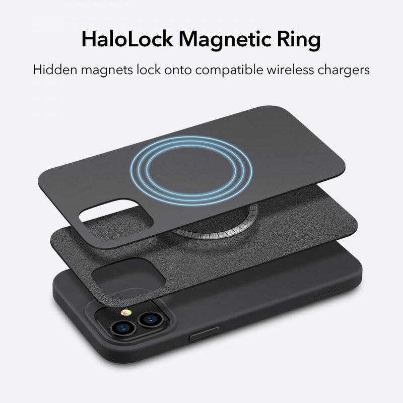 Husa iPhone 12 mini ESR Cloud Halolock, compatibila MagSafe - Negru