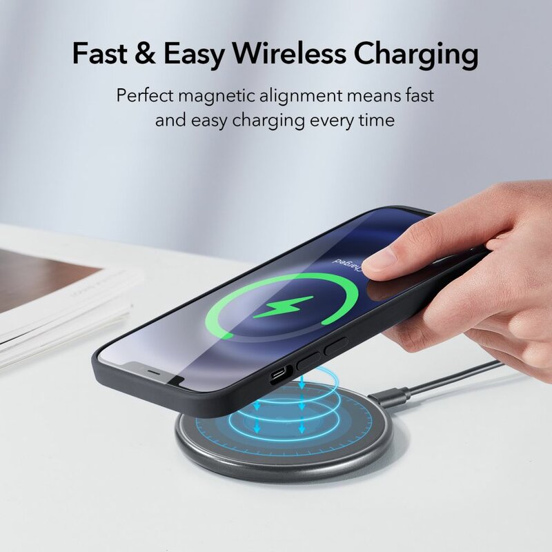 Husa iPhone 12 mini ESR Cloud Halolock, compatibila MagSafe - Negru