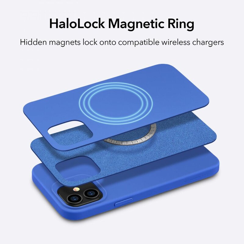 Husa iPhone 12 mini ESR Cloud Halolock, compatibila MagSafe - Bleumarin