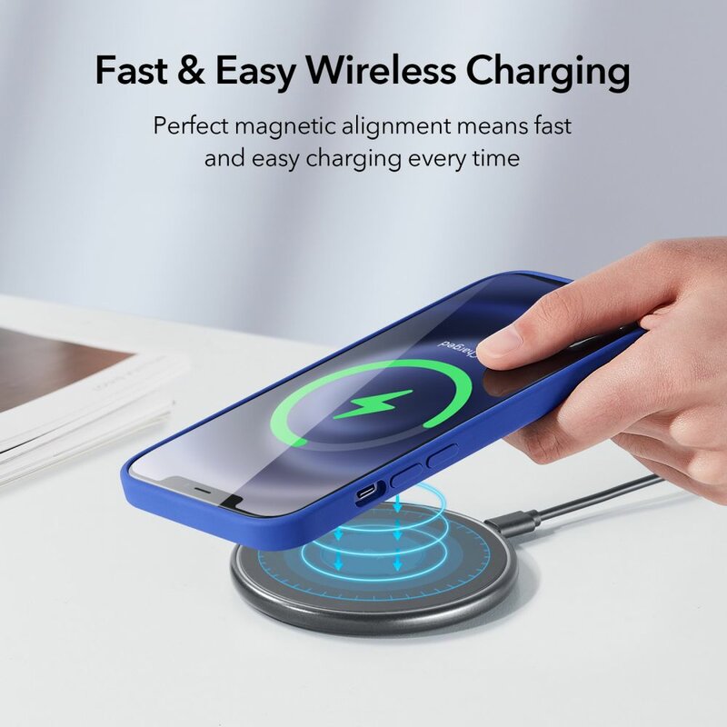 Husa iPhone 12 mini ESR Cloud Halolock, compatibila MagSafe - Bleumarin