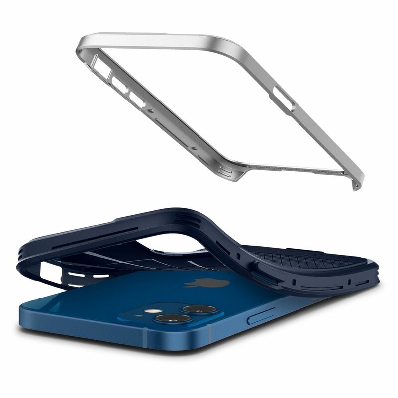 Husa iPhone 12 Spigen Neo Hybrid - Satin Silver