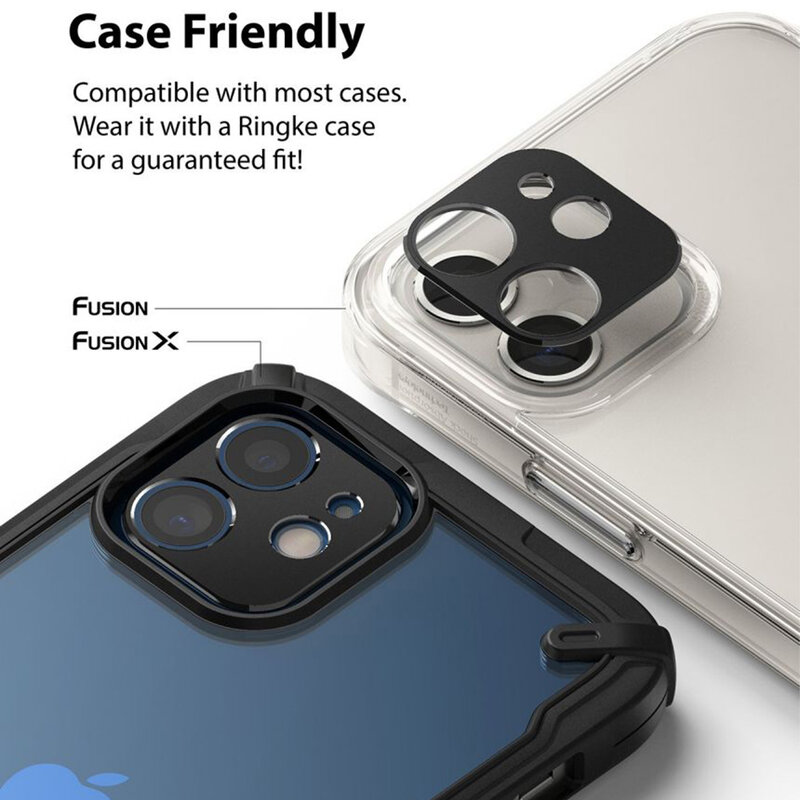 Protectie camera iPhone 12 mini Ringke Camera Styling, argintiu