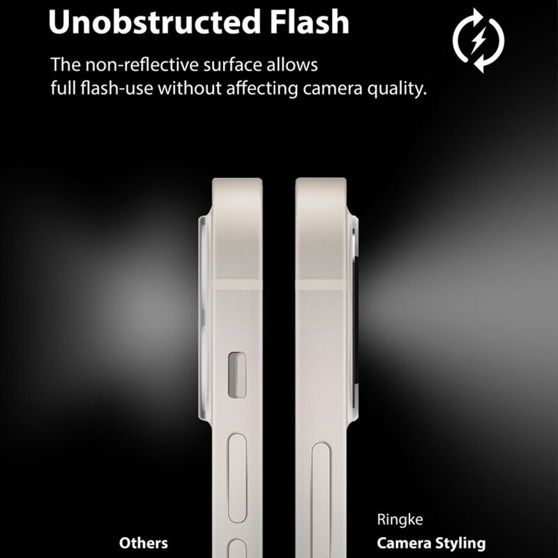 Protectie camera iPhone 12 mini Ringke Camera Styling, argintiu