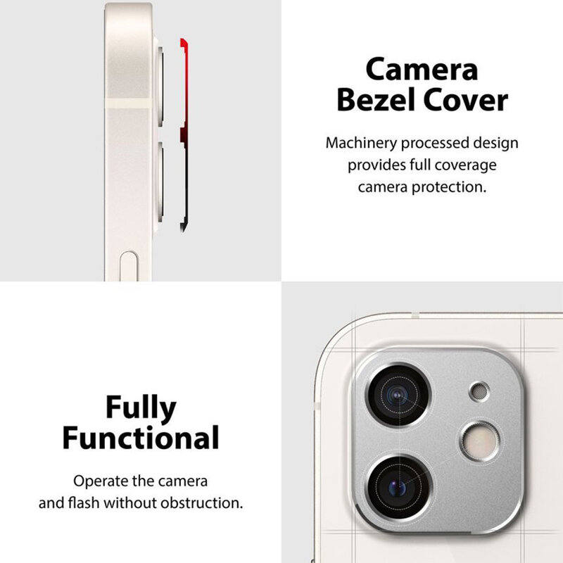 Protectie camera iPhone 12 mini Ringke Camera Styling, negru