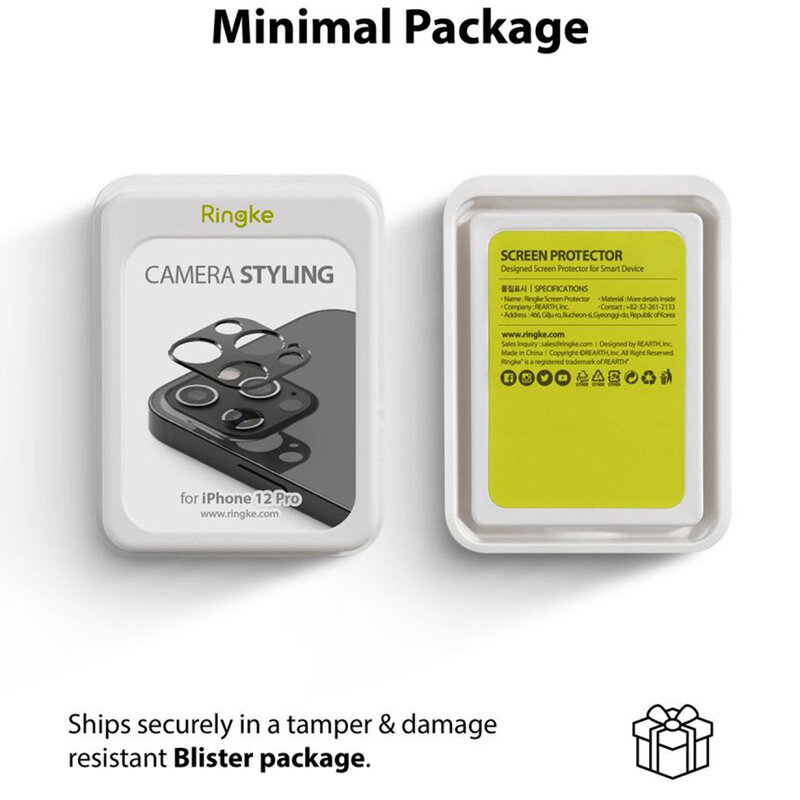 Protectie camera iPhone 12 Pro Ringke Camera Styling, albastru