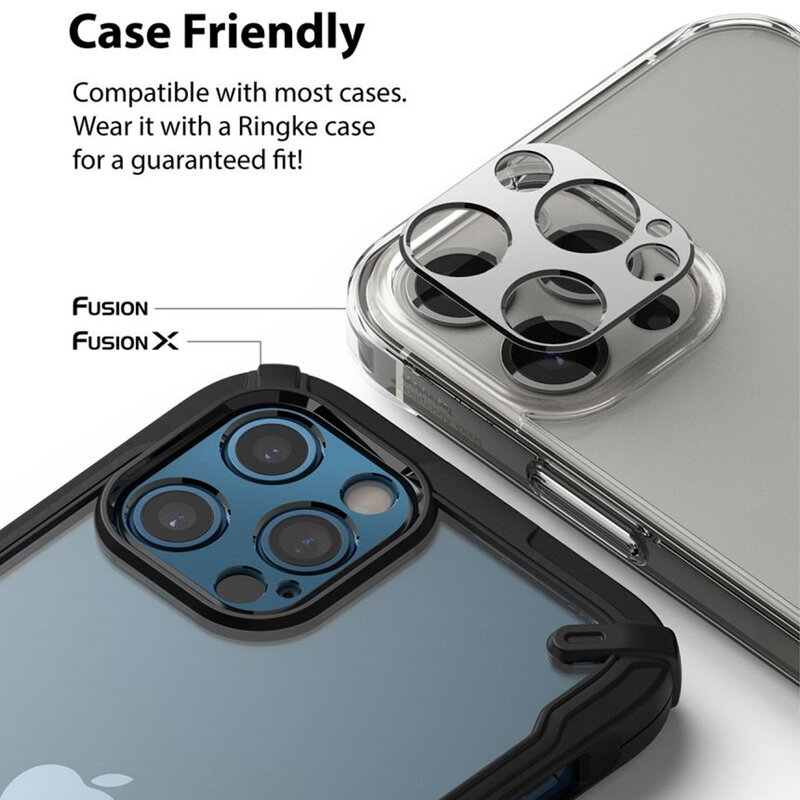 Protectie camera iPhone 12 Pro Max Ringke Camera Styling, argintiu