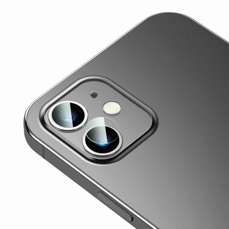 [Pachet 2x] Folie Camera iPhone 12 mini Baseus Gem Lens Film - SGAPIPH54N-JT02 - Clear