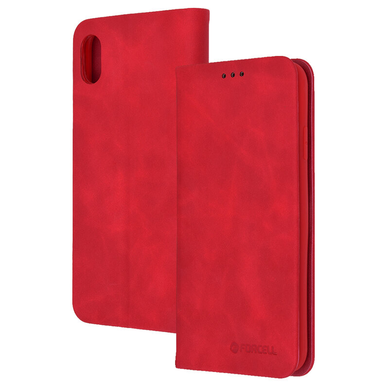 Husa iPhone XS Max Forcell Silk Wallet - Red