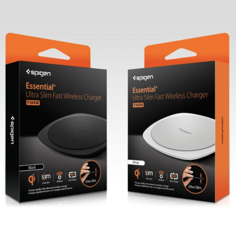 Incarcator wireless Spigen F305W, incarcare rapida QC 3.0, 9W, alb