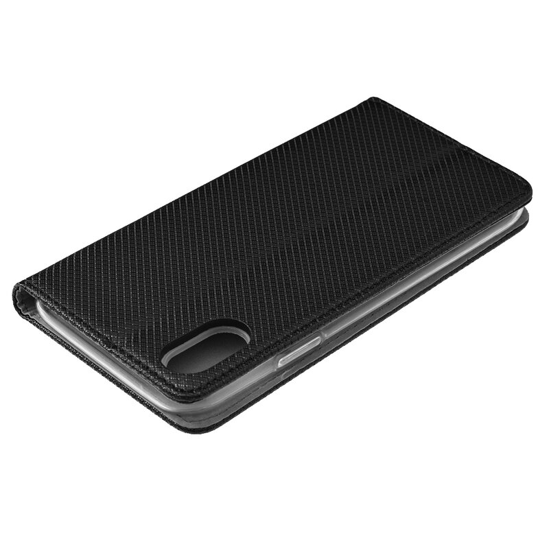 Husa Smart Book iPhone XS Flip Negru