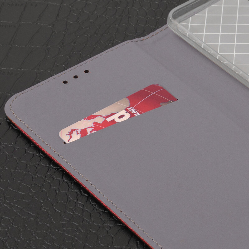Husa Smart Book iPhone XS Flip Rosu