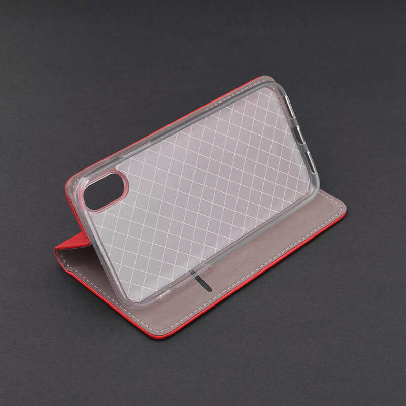 Husa Smart Book iPhone XS Flip Rosu