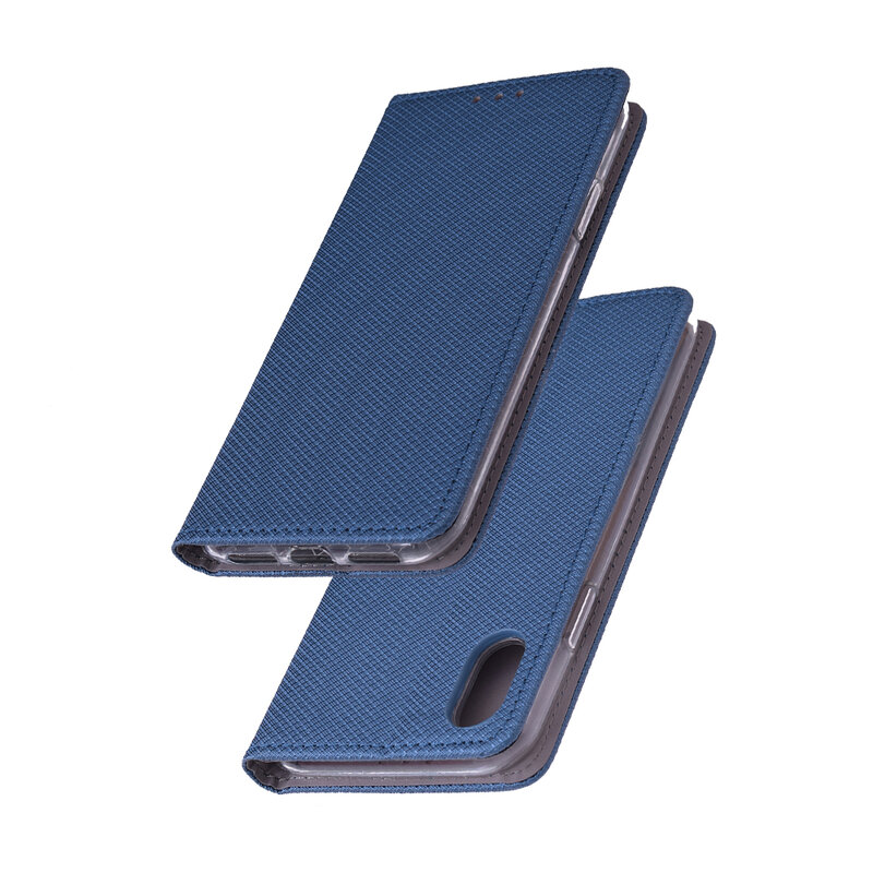 Husa Smart Book iPhone XR Flip - Albastru
