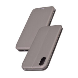 Husa iPhone XS Flip Magnet Book Type - Argintiu
