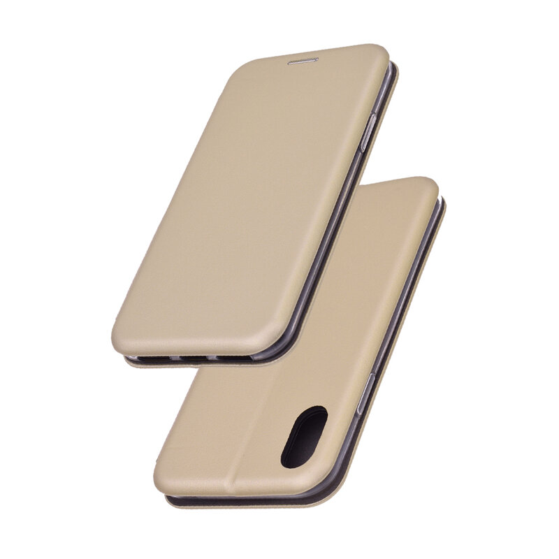Husa iPhone XS Flip Magnet Book Type - Gold
