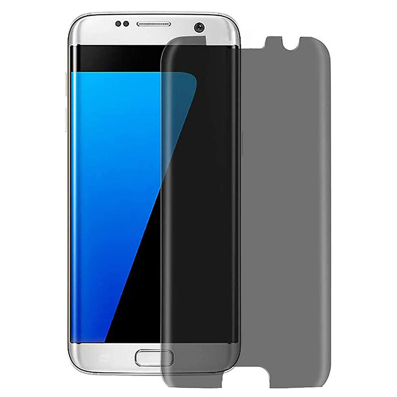 Folie Sticla Samsung Galaxy S7 Edge Lito UV Glue PRIVACY 9H Cu Lampa Si Adeziv Lichid - Clear
