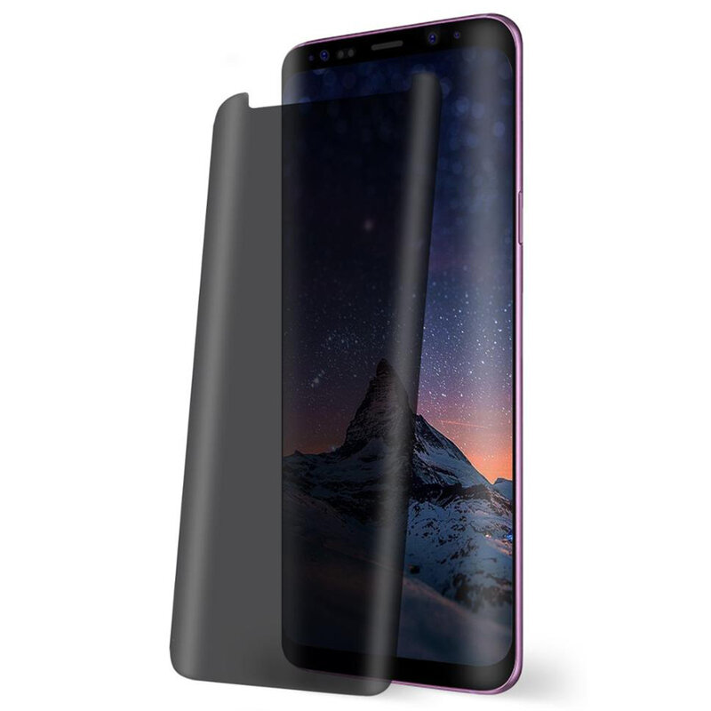 Folie Sticla Samsung Galaxy S9 Lito UV Glue 9H PRIVACY Cu Lampa Si Adeziv Lichid - Clear