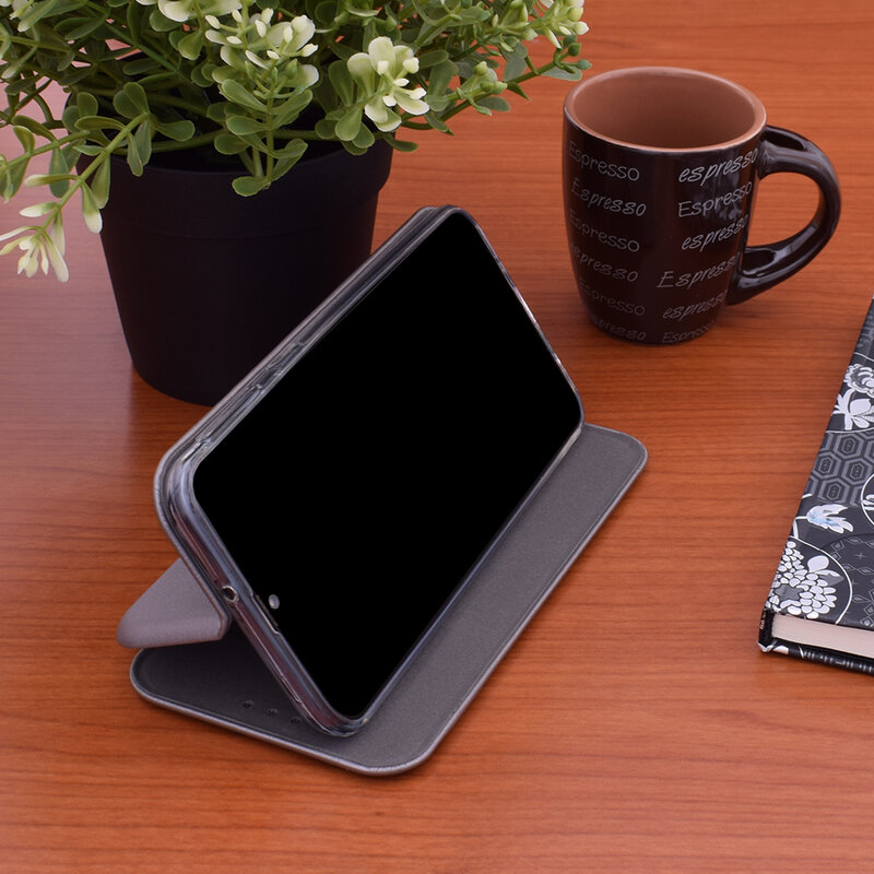 Husa Samsung Galaxy A40 Flip Magnet Book Type - Grey