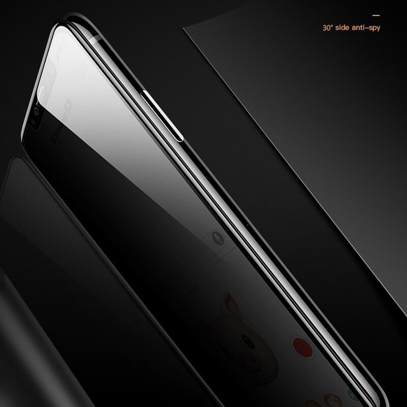 Folie Sticla Xiaomi Redmi Note 7 Lito Privacy Cu Rama - Negru