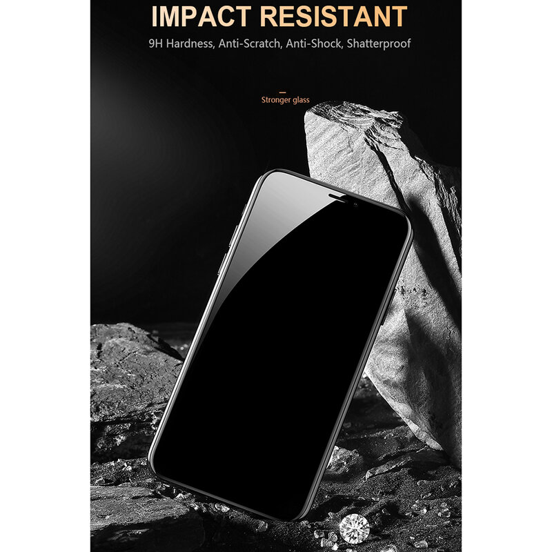 Folie Sticla Samsung Galaxy A50 Lito Privacy Cu Rama - Negru