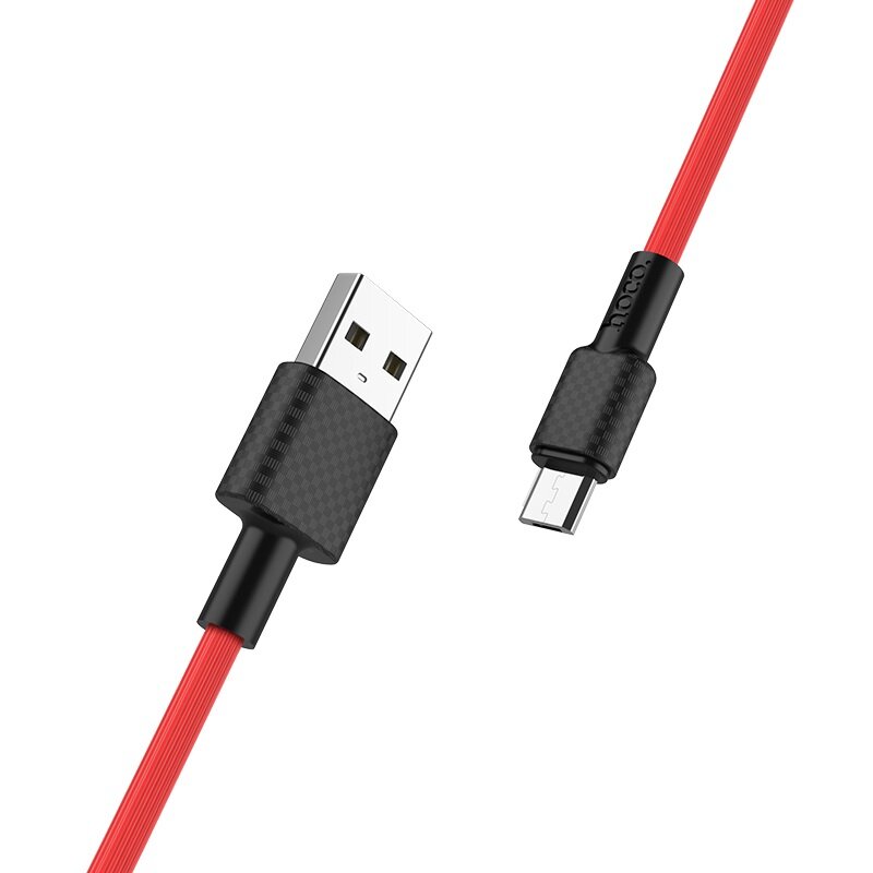 Cablu de date Hoco X29, USB la Micro-USB, incarcare rapida, 2A, 1m, rosu