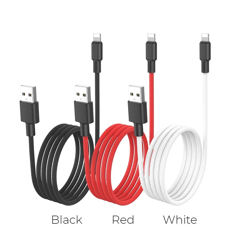 Cablu de date Hoco X29, USB la Lightning, incarcare rapida, 2A, 1m, rosu