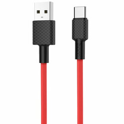 Cablu de date Hoco X29, USB la Type-C, incarcare rapida, 3A 1m, rosu
