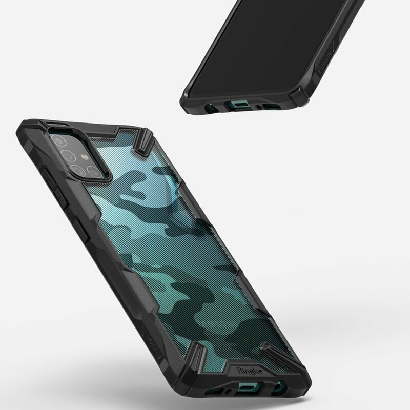 Husa Samsung Galaxy M31s Ringke Fusion X Design - Camo Black