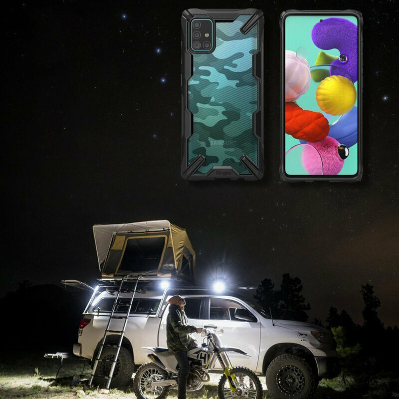 Husa Samsung Galaxy M31s Ringke Fusion X Design - Camo Black
