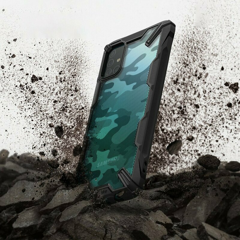 Husa Samsung Galaxy M31s Ringke Fusion X Design - Camo Black