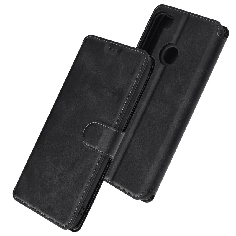 Husa HTC Desire 20 Pro Tech-Protect Wallet Tip Carte Cu Buzunare Interioare - Negru