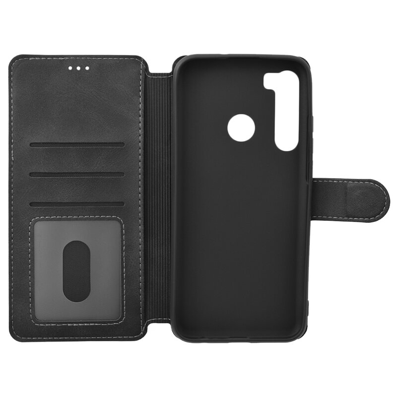 Husa HTC Desire 20 Pro Tech-Protect Wallet Tip Carte Cu Buzunare Interioare - Negru