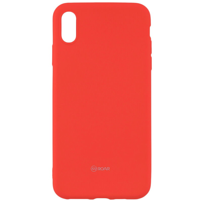 Husa iPhone XR Roar Colorful Jelly Case, decupaj integral camera - Portocaliu Mat