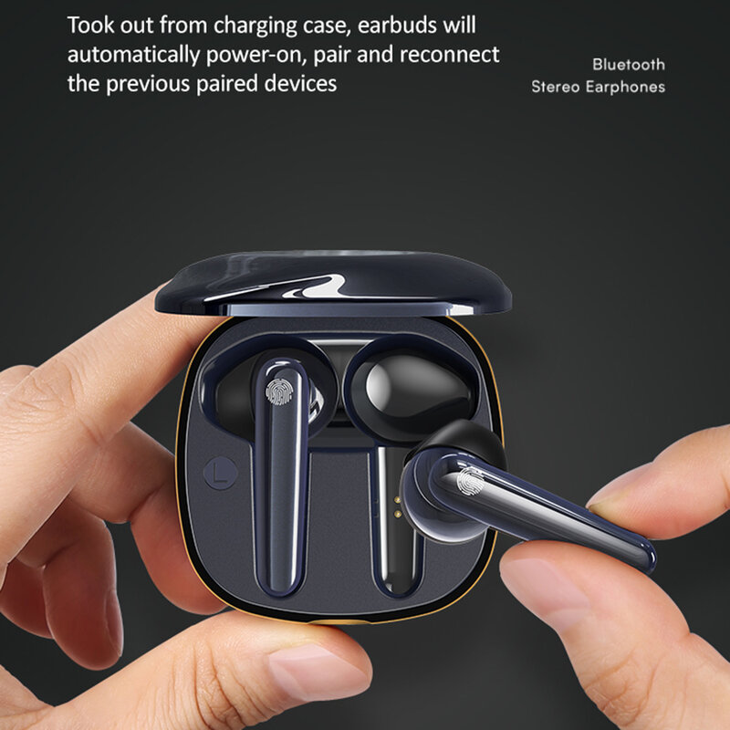 Casti in-ear wireless Usams, TWS earbuds, Bluetooth, albastru, BHUSD02