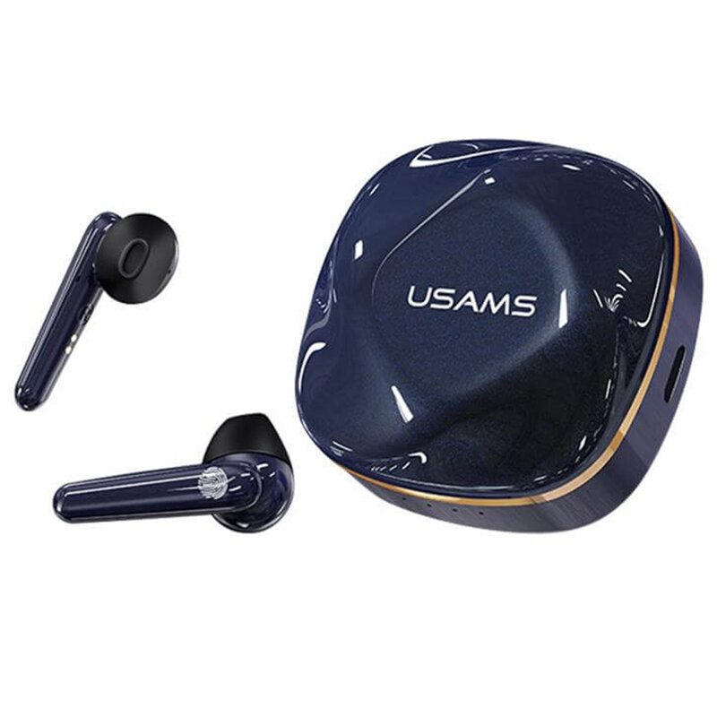 Casti in-ear wireless Usams, TWS earbuds, Bluetooth, albastru, BHUSD02