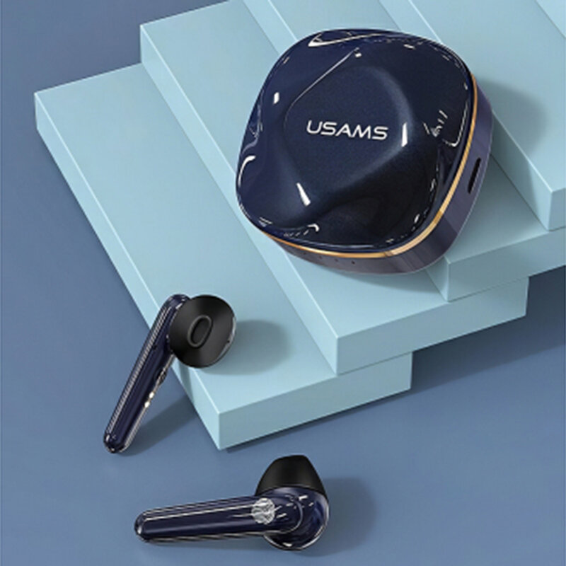 Casti in-ear wireless Usams, TWS earbuds, Bluetooth, albastru, BHUSD02