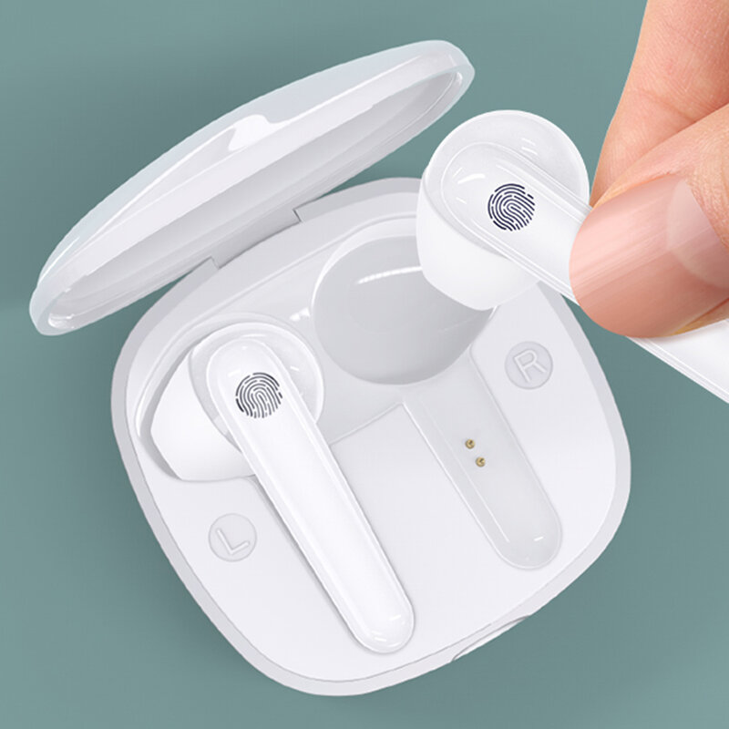 Casti in-ear wireless Usams, TWS earbuds, Bluetooth, alb, BHUSD01