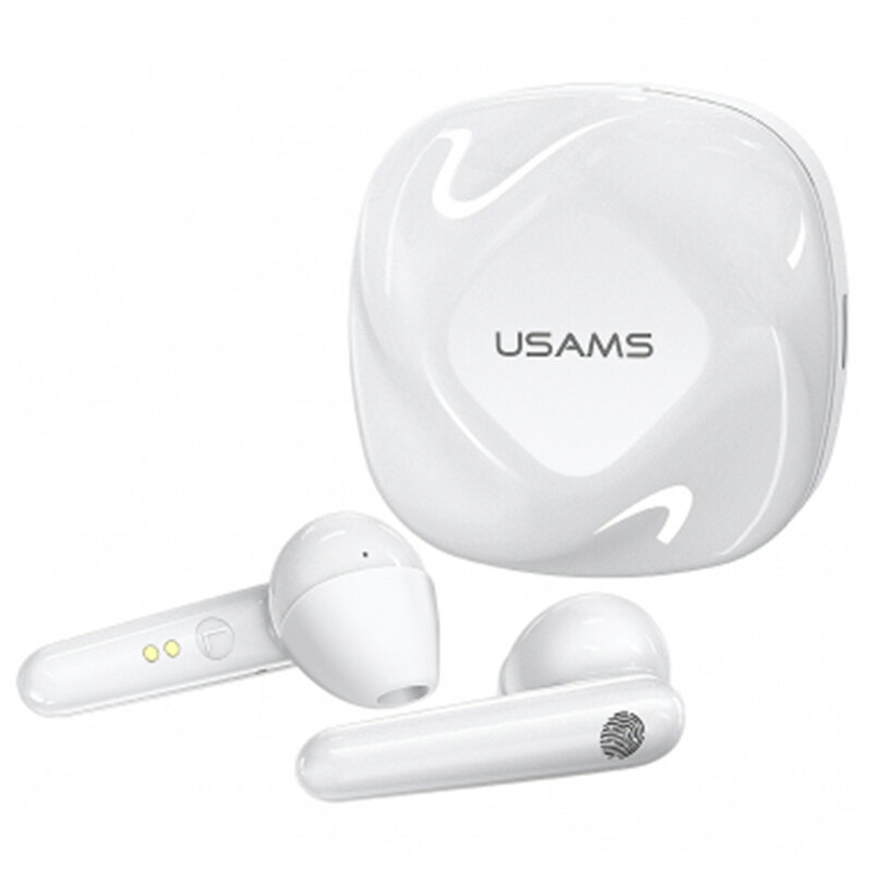 Casti in-ear wireless USAMS, TWS earbuds, Bluetooth, alb, BHUSD01