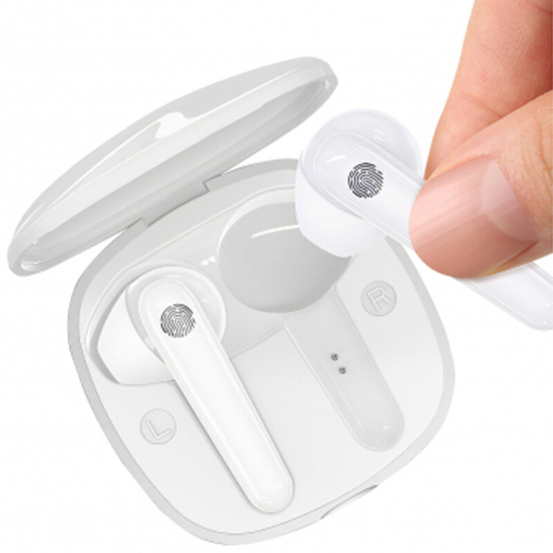 Casti in-ear wireless Usams, TWS earbuds, Bluetooth, alb, BHUSD01