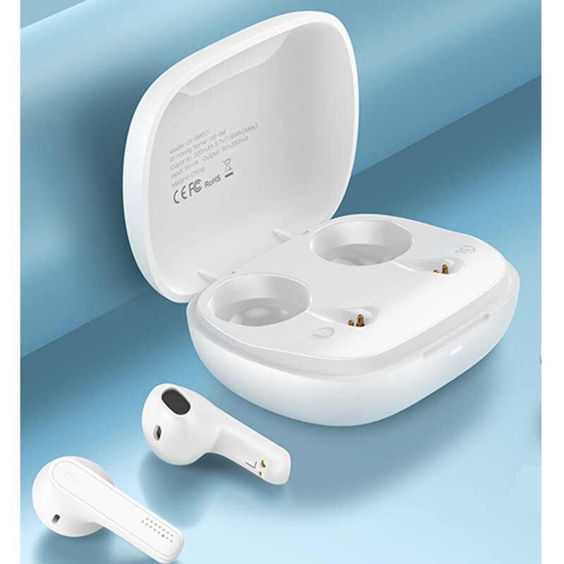 Casti in-ear wireless USAMS, TWS earbuds, Bluetooth, alb, BHUSM01