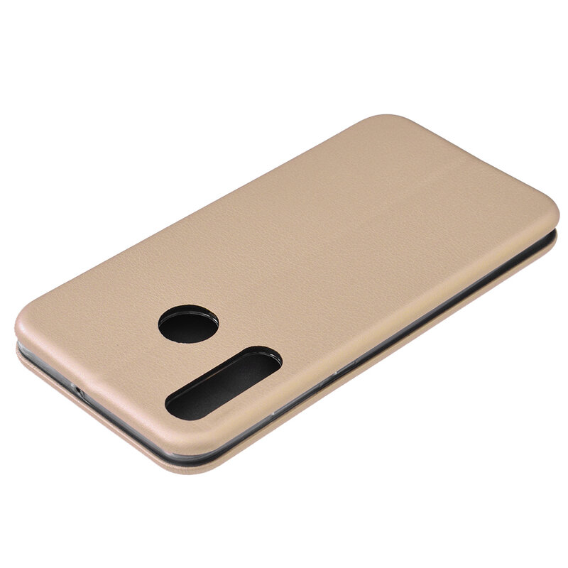 Husa Huawei P30 Lite Flip Magnet Book Type - Gold