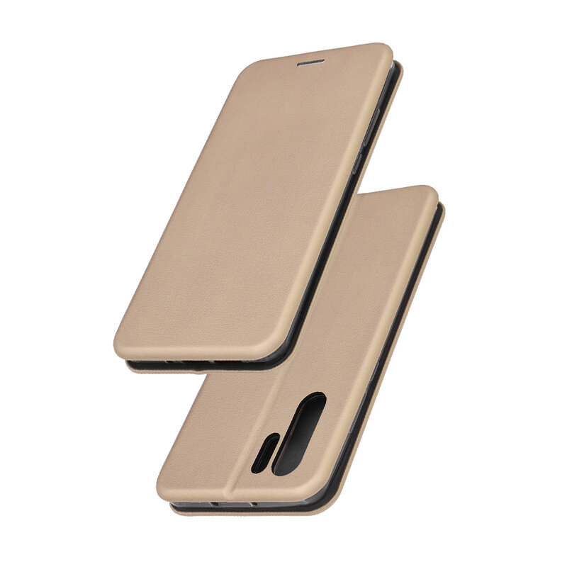 Husa Huawei P30 Pro Flip Magnet Book Type - Gold
