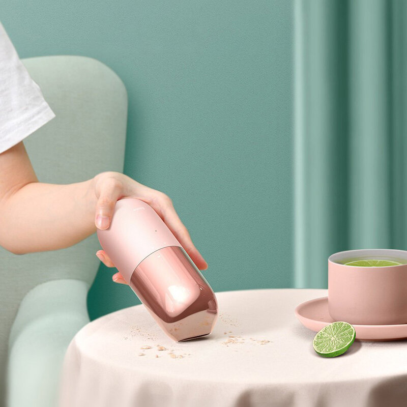 Aspirator Baseus C1, filtru HEPA, cablu incarcare Type-C, roz, CRXCQC1-04