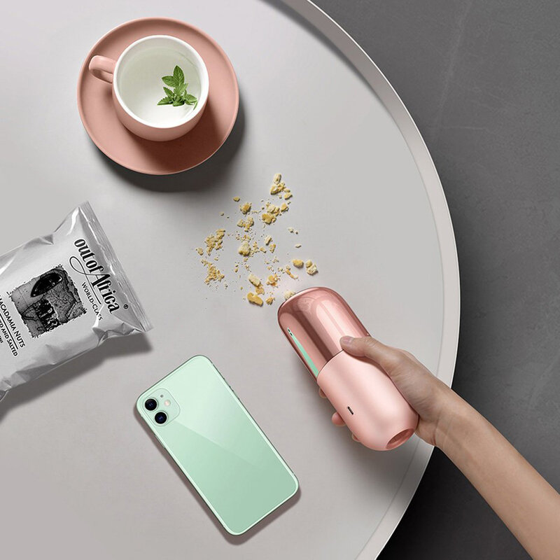 Aspirator Baseus C1, filtru HEPA, cablu incarcare Type-C, roz, CRXCQC1-04