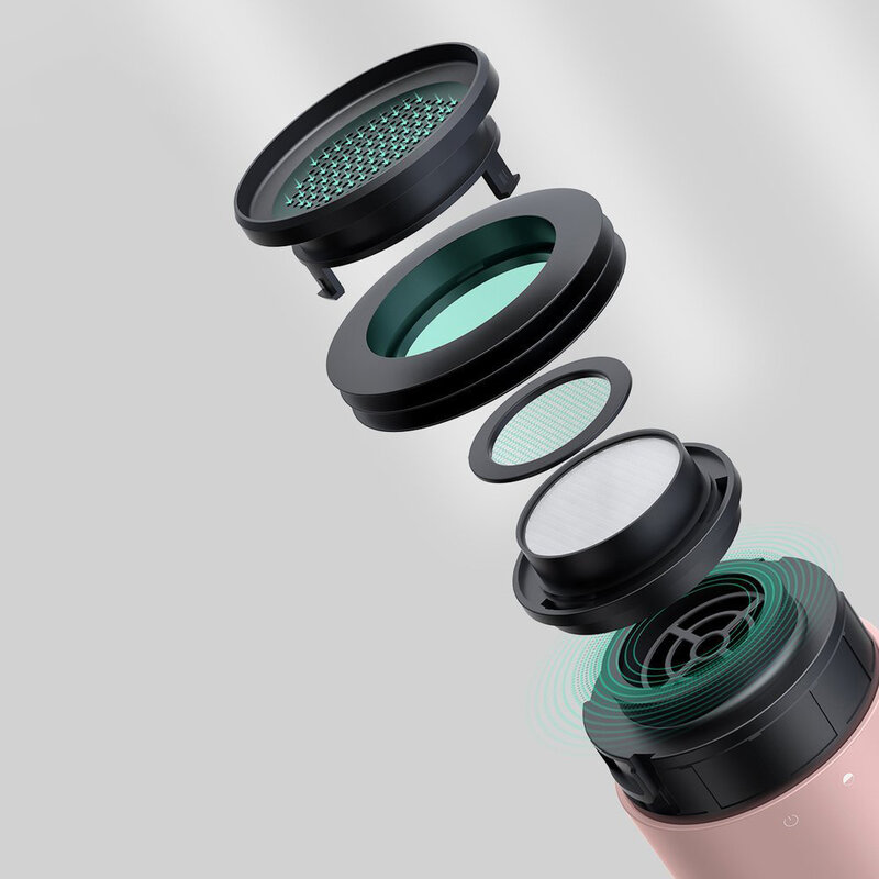 Aspirator Baseus C1, filtru HEPA, cablu incarcare Type-C, roz, CRXCQC1-04